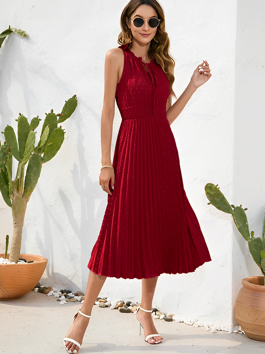Renita - Modisches Sommerkleid mit Falten für Damen