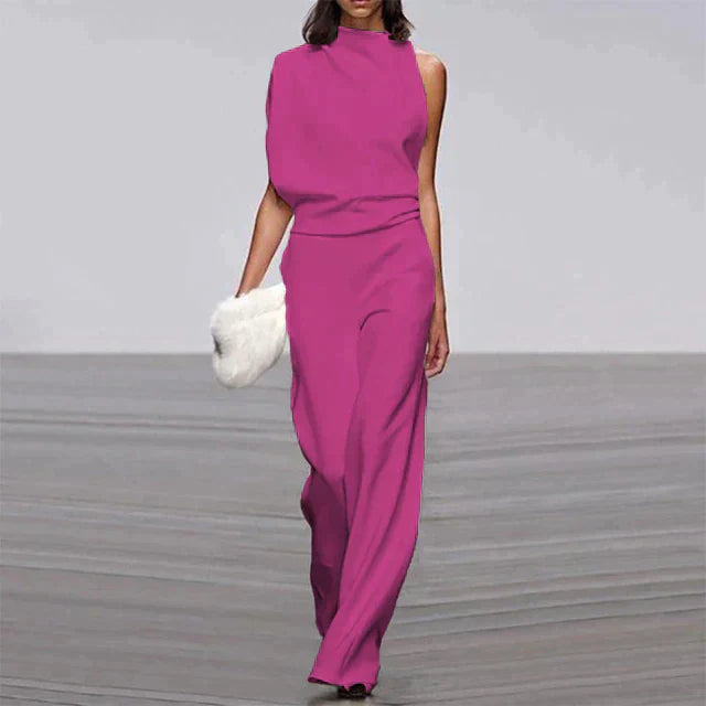Sloane – Ärmelloser, einfarbiger, rückenfreier Jumpsuit