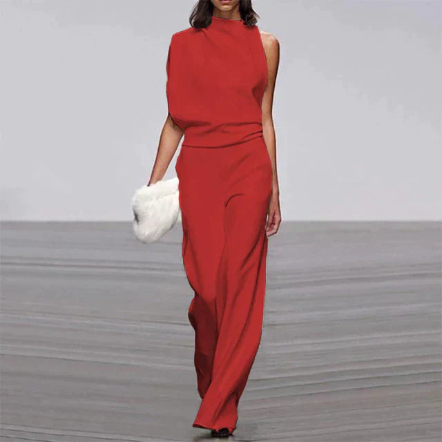 Sloane – Ärmelloser, einfarbiger, rückenfreier Jumpsuit