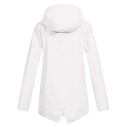 Aredhel - Damen Regenmantel mit Kapuze und Länge