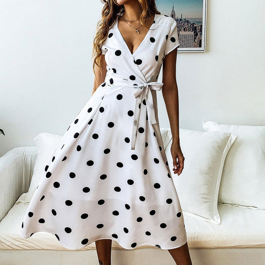 Danielle - Lässiges Kleid mit Polka-Dots für Damen