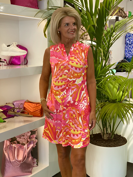 Regan - Elegantes ärmelloses Kleid mit V-Ausschnitt für Damen