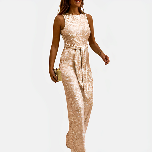 Davida - Sommerlicher Jumpsuit mit Glitzerpunkten für Damen