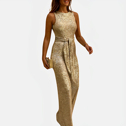 Davida - Sommerlicher Jumpsuit mit Glitzerpunkten für Damen