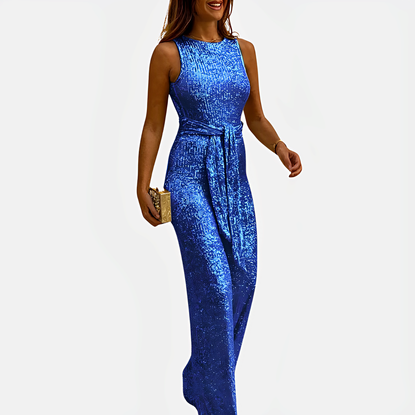 Davida - Sommerlicher Jumpsuit mit Glitzerpunkten für Damen