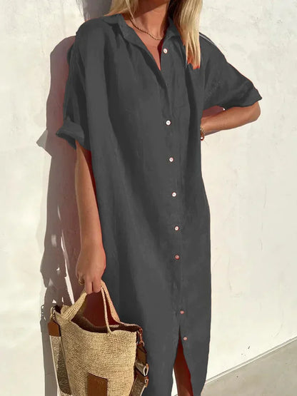 Ellery - Elegantes und locker fallendes Leinenkleid für Damen