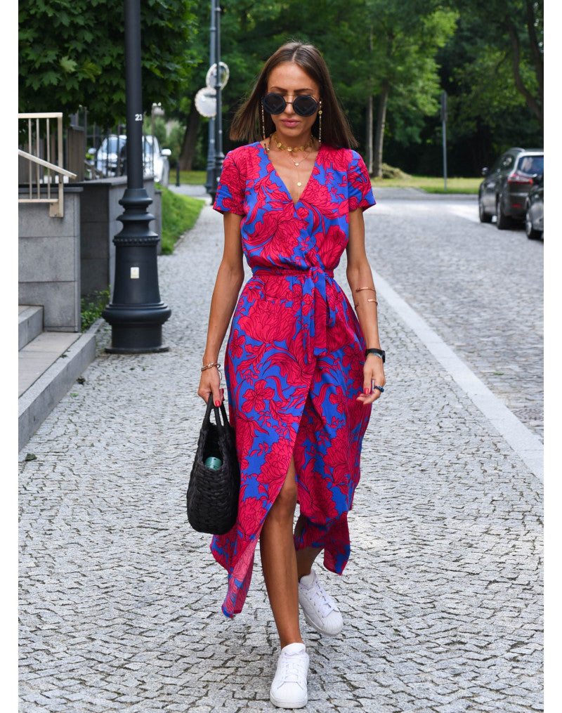 Ava - Sommerliches Maxikleid mit V-Ausschnitt für Damen