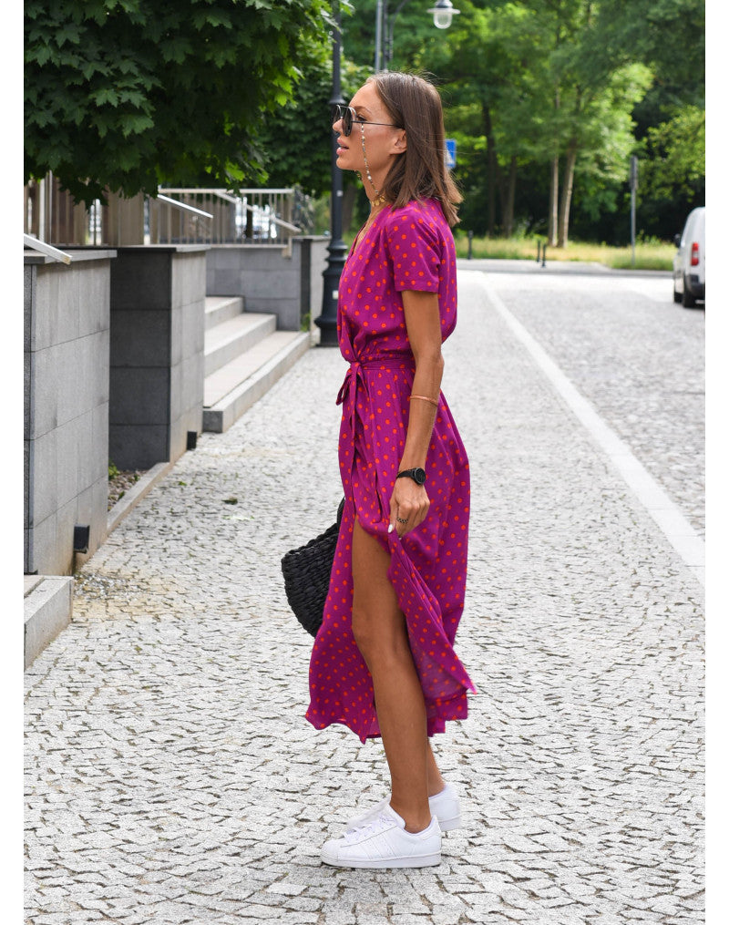Ava - Sommerliches Maxikleid mit V-Ausschnitt für Damen