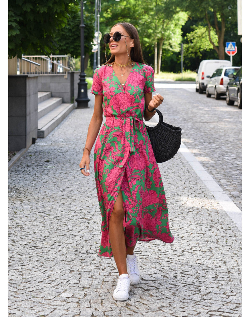 Ava - Sommerliches Maxikleid mit V-Ausschnitt für Damen