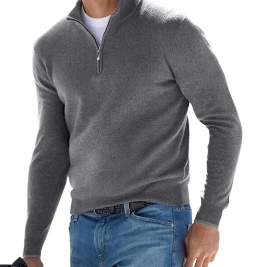 Agustín - Eleganter Herrenpullover mit Reißverschluss