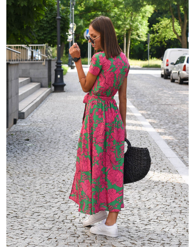 Ava - Sommerliches Maxikleid mit V-Ausschnitt für Damen