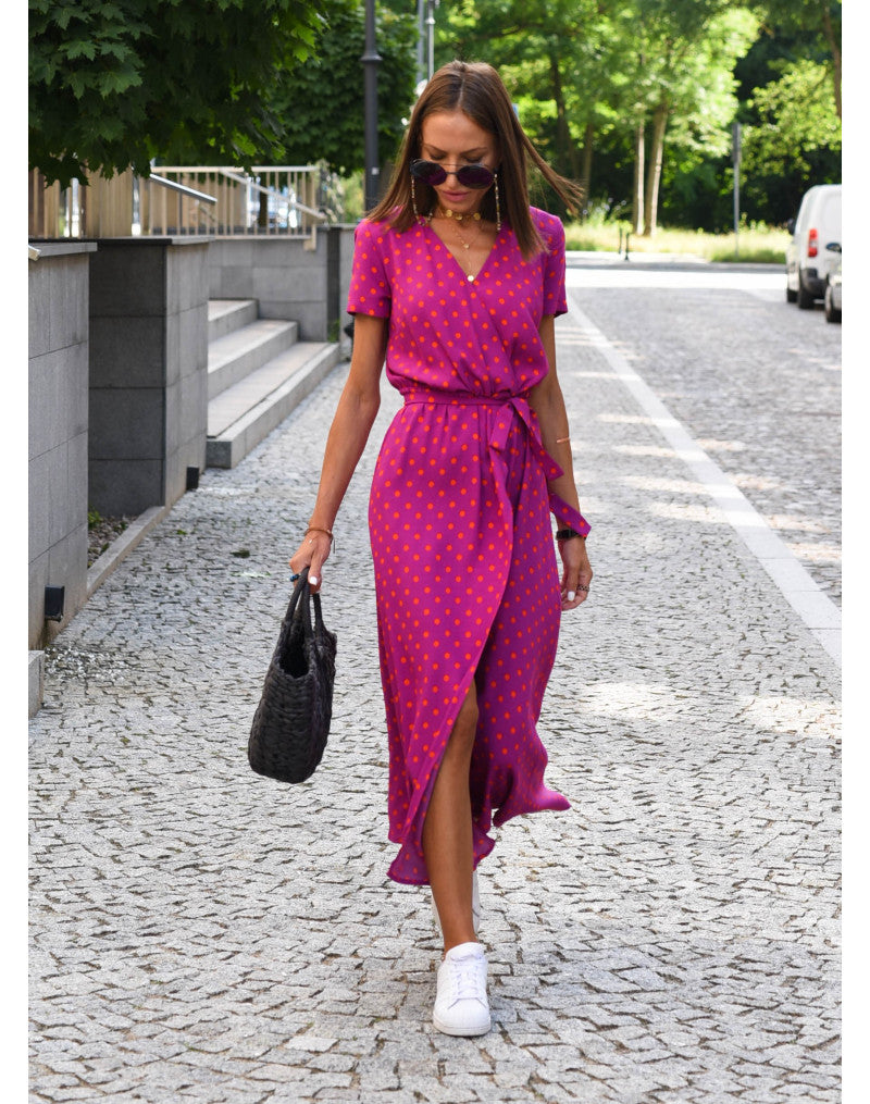 Ava - Sommerliches Maxikleid mit V-Ausschnitt für Damen