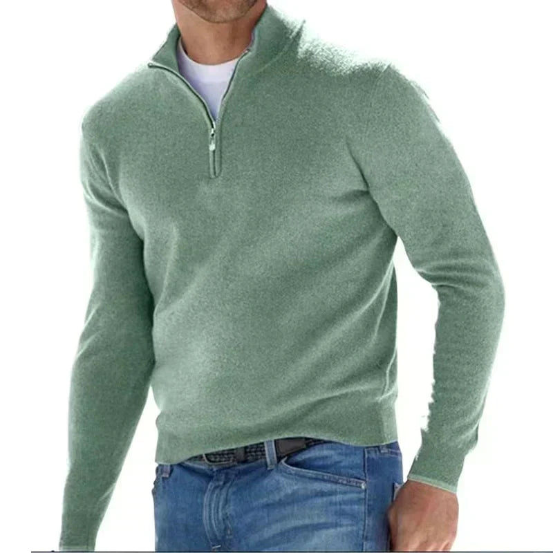 Agustín - Eleganter Herrenpullover mit Reißverschluss