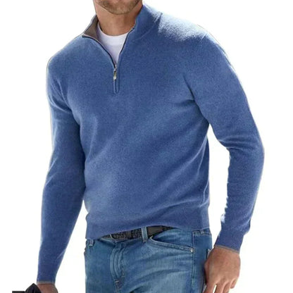 Agustín - Eleganter Herrenpullover mit Reißverschluss