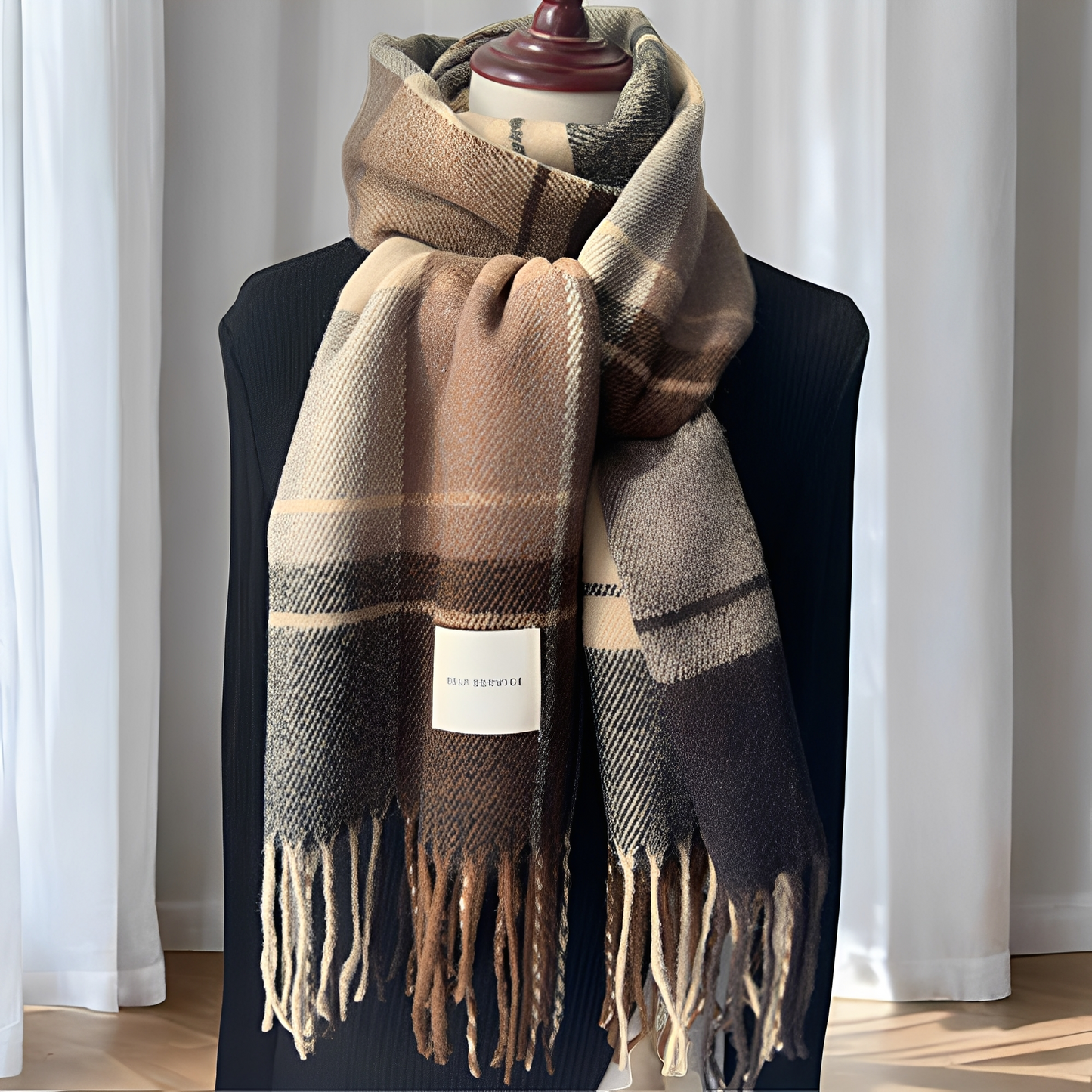 Charmaine - Eleganter, warmer langer Damenmantel