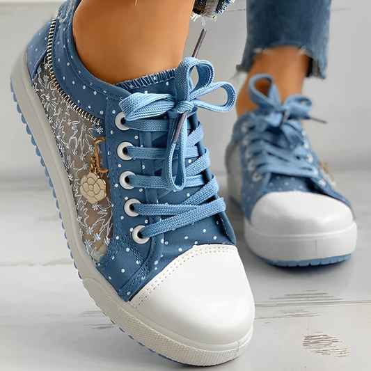 Desiree - Bequeme flache Sneakers aus Mesh für Damen