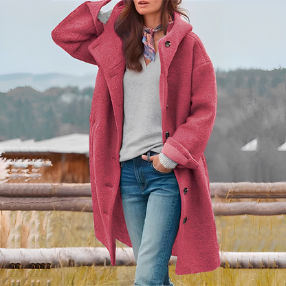 Charmaine - Eleganter, warmer langer Damenmantel