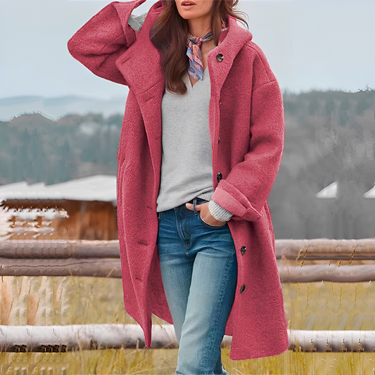 Charmaine - Eleganter, warmer langer Damenmantel