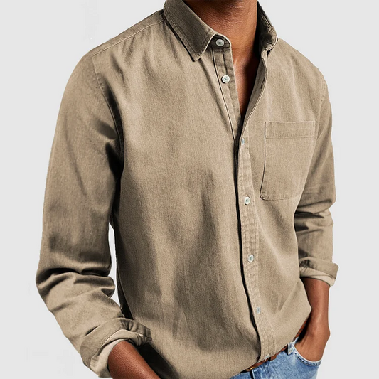 Blake - Gemütliches Herren-Langarmshirt mit Kragen