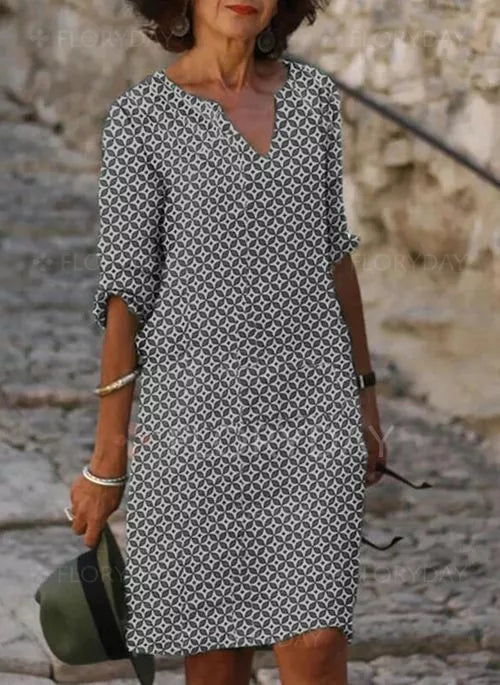 Sunniva - Midikleid Mit Halben Ärmeln