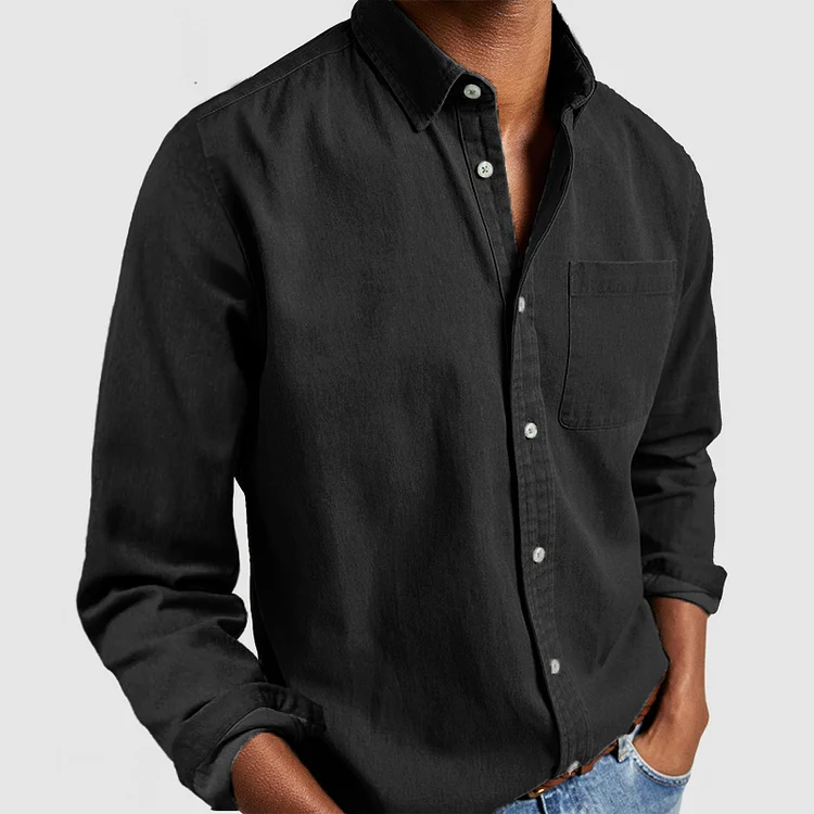 Blake - Gemütliches Herren-Langarmshirt mit Kragen