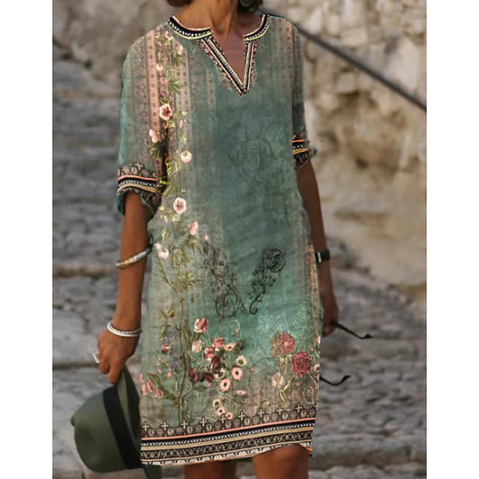 Ember - Elegantes lässiges Kleid mit Print