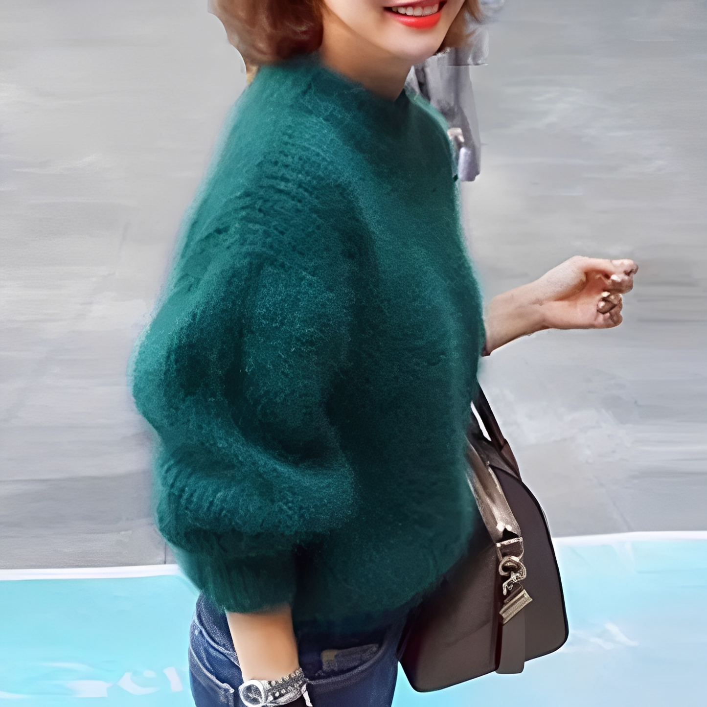 Brenda – Alter Stil Pullover im Angora-Look