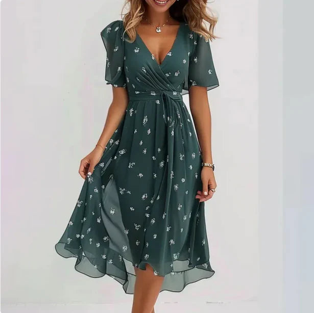 Circe - Schickes Sexy V-Ausschnitt Sommerkleid