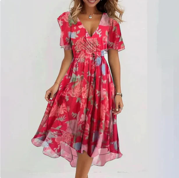 Circe - Schickes Sexy V-Ausschnitt Sommerkleid