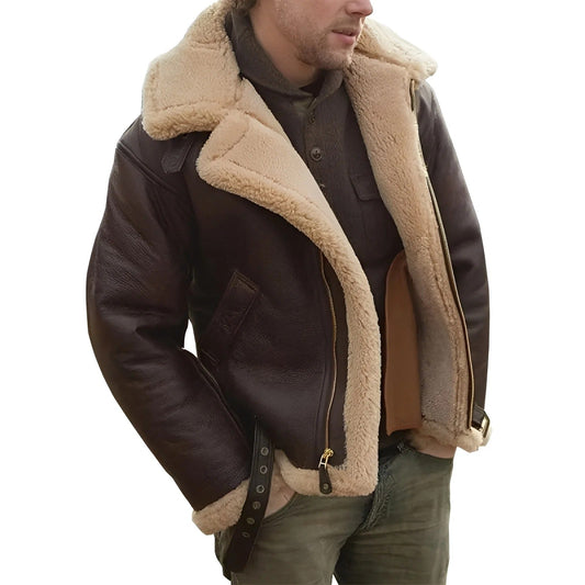 Brendon - Robuste und dicke Lederjacke für Herren