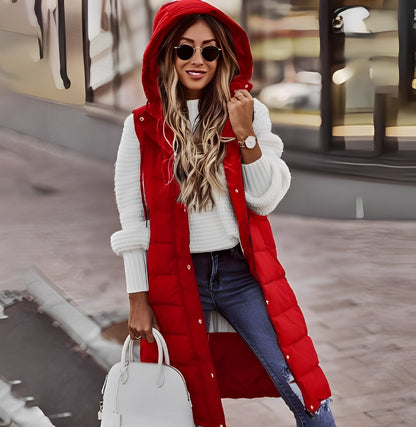 Brenna - Elegante lange Damen-Daunenjacke