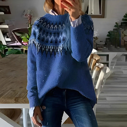 Arline - Damenpulli im Insel-Design aus Jacquard