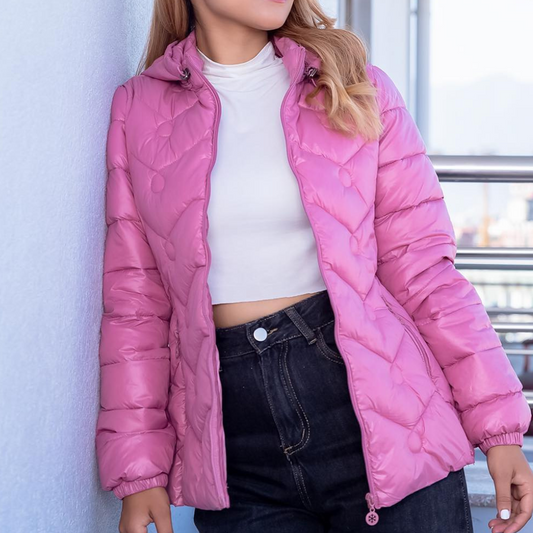 Gestepptes Pinkes Pufferjacke